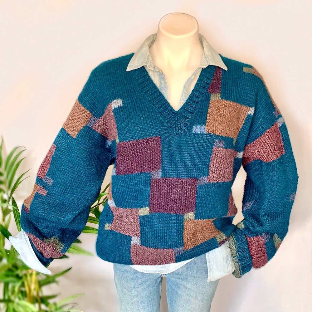 v i n t a g e :: Peruvian Connection Geometric Alpaca Knit Sweater
